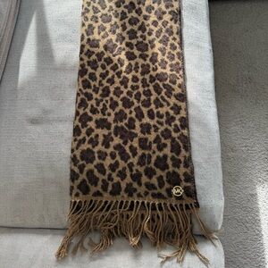 Micheal Kors Leopard Print Oversized Scarf